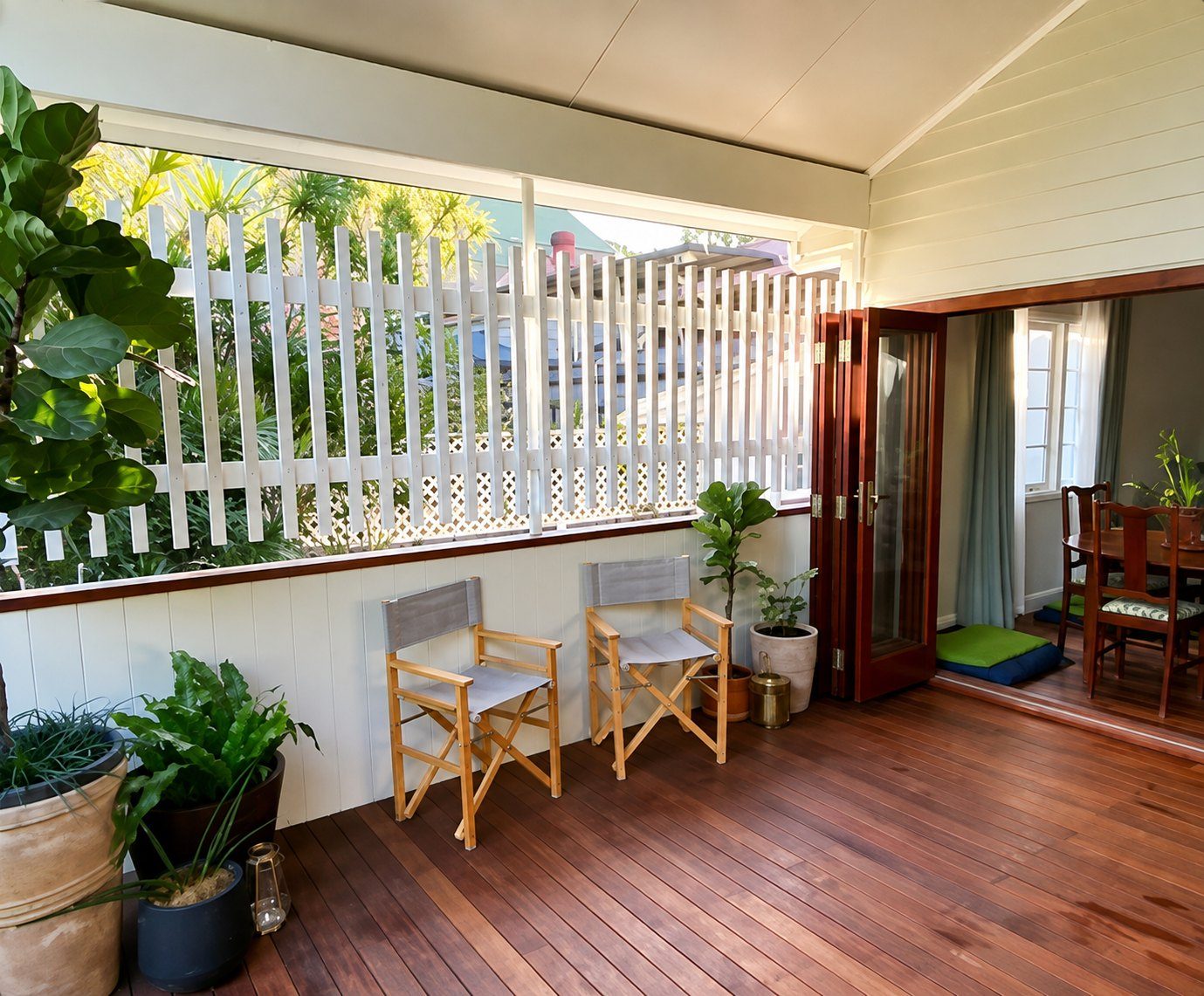 Covered timber deck and verandah built by DAMAK Builders